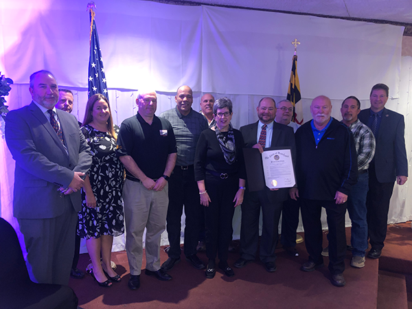 MATC Chair Cavey and the membership of the MATC receive a Governor’s Proclamation and Challenge Coins recognizing the group’s outstanding work.  