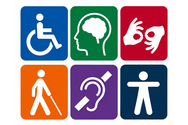 Four accessibility related icons