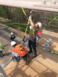 Trainees participating in an EARN program for construction