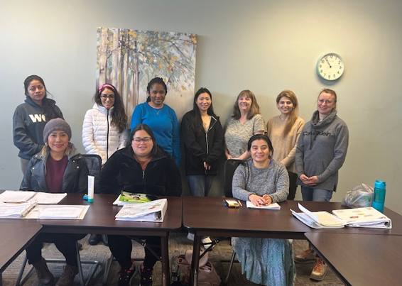 Learners in a multi-level ESL class at the Washington Family Center, Hagerstown, MD